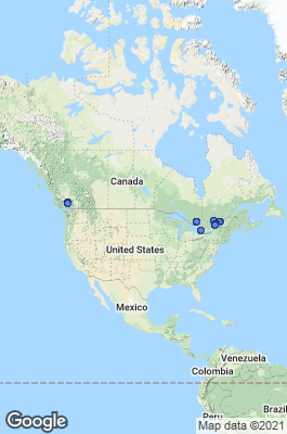 Canada Dive site map