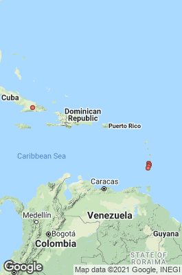 Saint Vincent and the Grenadines Divecenter map