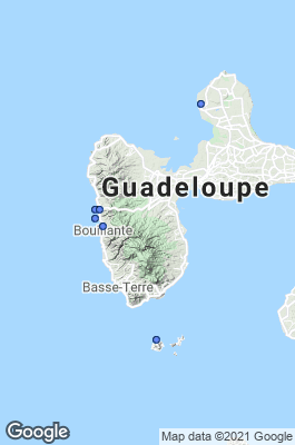 Guadeloupe Dive site map
