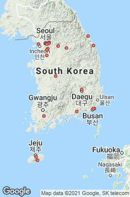 South Korea Divecenter map