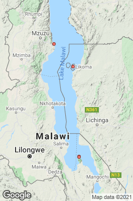 Malawi Divecenter map