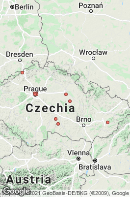 Czech Republic Divecenter map