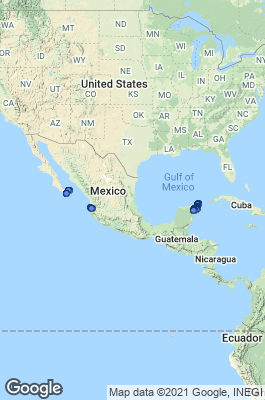 Mexico Dive site map