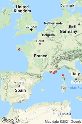 France Divecenter map