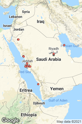 Saudi Arabia Divecenter map