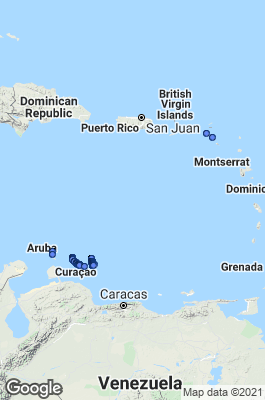 Netherlands Antilles Dive site map