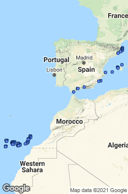 Spain Dive site map