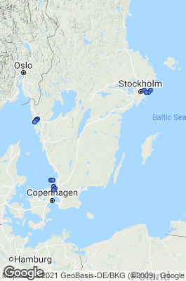 Sweden Dive site map