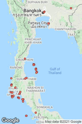 Thailand Divecenter map