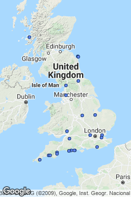 United Kingdom Dive site map