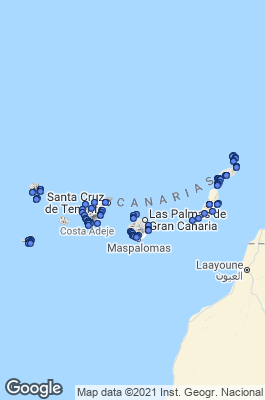 Canary Islands Dive site map