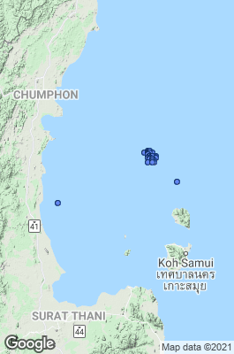 Turtle Island (Koh Tao) Dive site map