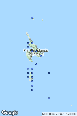 Phi Phi Islands (Koh Phi Phi) Dive site map