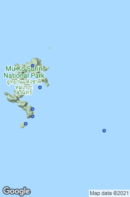 Surin Islands (Koh Surin) Dive site map