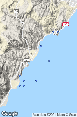 Taba Height Dive site map