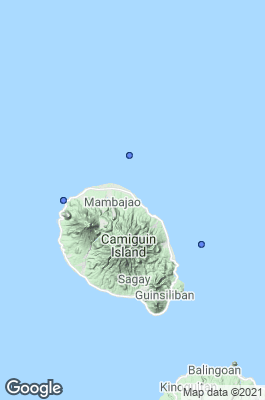 Camiguin Island Dive site map