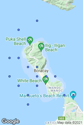Boracay Island Dive site map