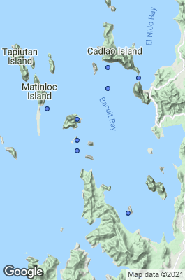 El Nido Dive site map