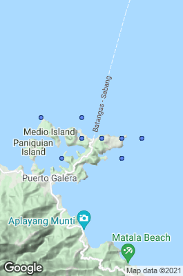 Puerto Galera Dive site map