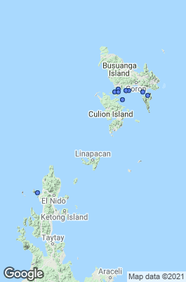 Palawan Dive site map