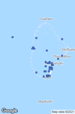 North Male Atoll (North Kaafu) Dive site map