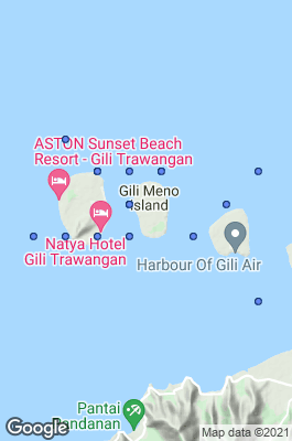 Gili Islands Dive site map