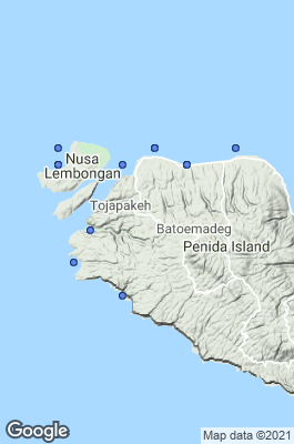 Nusa Penida Dive site map