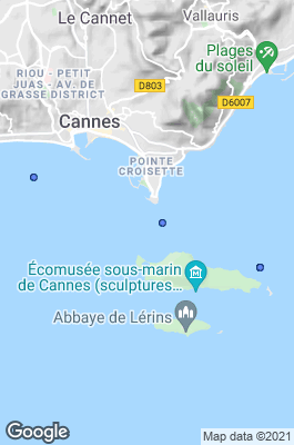 Cannes Dive site map