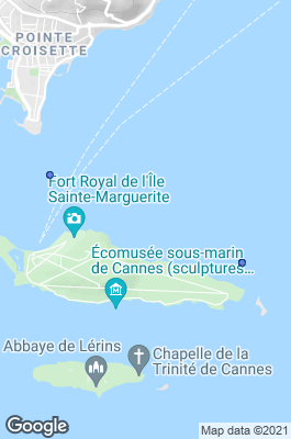 Sainte Marguerite Island (Île Sainte-Marguerite) Dive site map