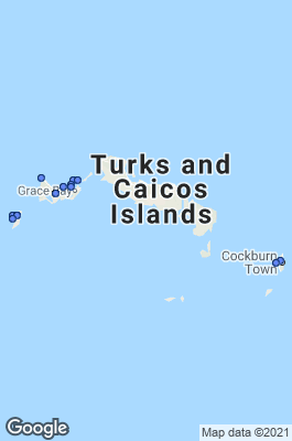 Turks and Caicos Islands Dive site map