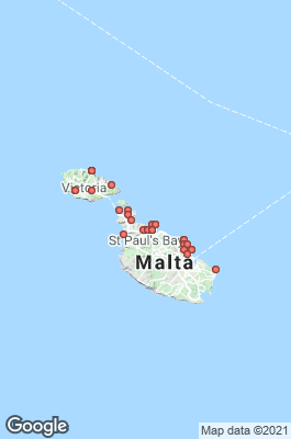 Malta Divecenter map